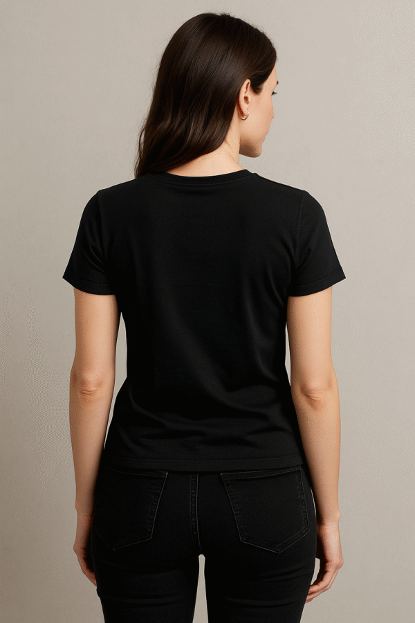 Women's Black Venom Graphic T-Shirt – Bold Comic-Inspired Design - Image 3